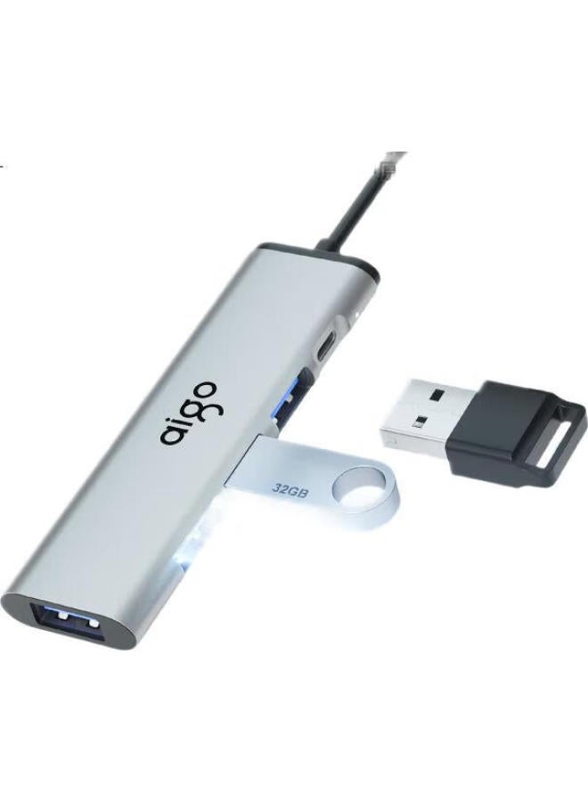 aigo Usb 3.0 Hub Adapter Converter Notebook Expansion Dock Usb Extension Cable Computer Expansion Dock H02-3.0 Metal 1.5M - Image 3