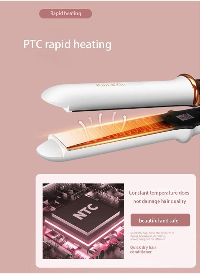 Generic - 2 in 1 Professional Multi-function salon Ceramic Vapor Steam Flat Iron Spray Hair Straighteners Curler Salon Steam Styler, LCD Display Display with Adjustable Temp and Quick Heating - Image 1