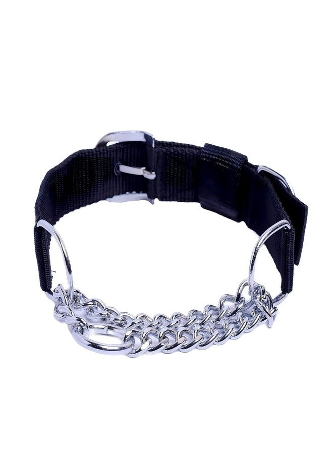 ADB CREATIONS Export Quality Stainless Steel Nylon Dog Choke Collar with Adjustable Buckle Dog Harness and Durable Training Rope Leash Combo | Black XS - Image 3