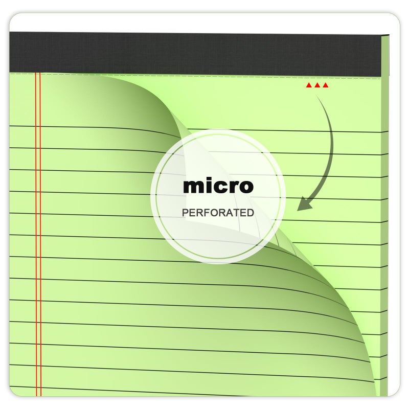 AILZFEI 6pcs Small Note Pad 5x8 College Ruled Green Legal Pads Paper Notepads 6 Pack Study Back Writing Pads 5 x 8 Legal Pads Perforated Narrow Ruled Pads of Paper Green - Image 5