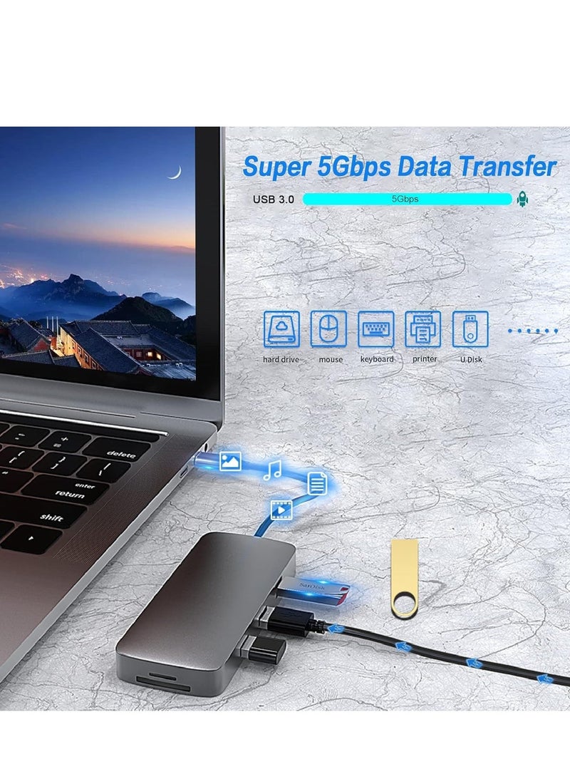 ELTRAZONE 10-in-1 USB C Hub Docking Station with 4K HDMI, VGA, USB 3.0, Ethernet, SD/TF, 3.5mm AUX – Compatible with MacBook Pro & Type C Laptops – Ultimate Connectivity Hub for Work & Entertainment - Image 5