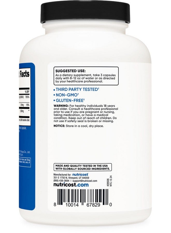 مكمل غذائي Nutricost HMB (1500 ملغ) وفيتامين D3 (6000 وحدة دولية) - 240 كبسولة، 80 حصة - خالٍ من الغلوتين وغير معدل وراثيًا - Image 4