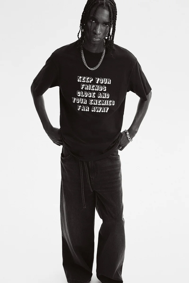 H&M Loose Fit Cotton T-Shirt