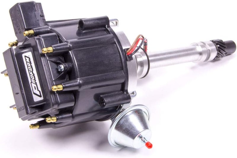 Pro-Form 66941BK Vacuum Advance HEI Racing Distributor with Steel Gear and Black Cap for Chevy V8 - Image 2