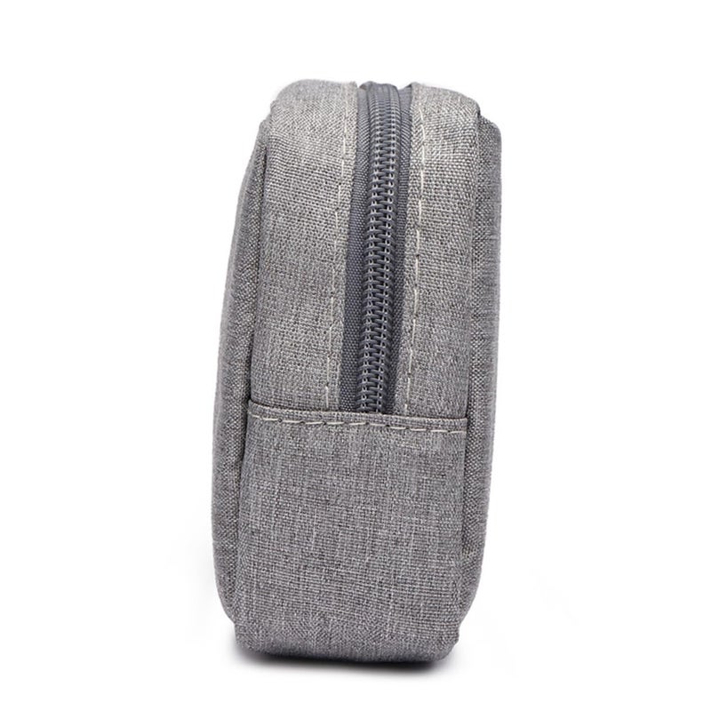 Grey Travel Electronics Organizer Pouch For Chargers Power Banks Cables Earphones - Image 5