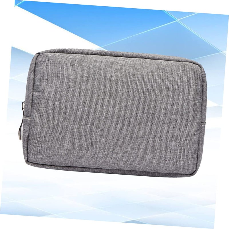 Grey Travel Electronics Organizer Pouch For Chargers Power Banks Cables Earphones - Image 3