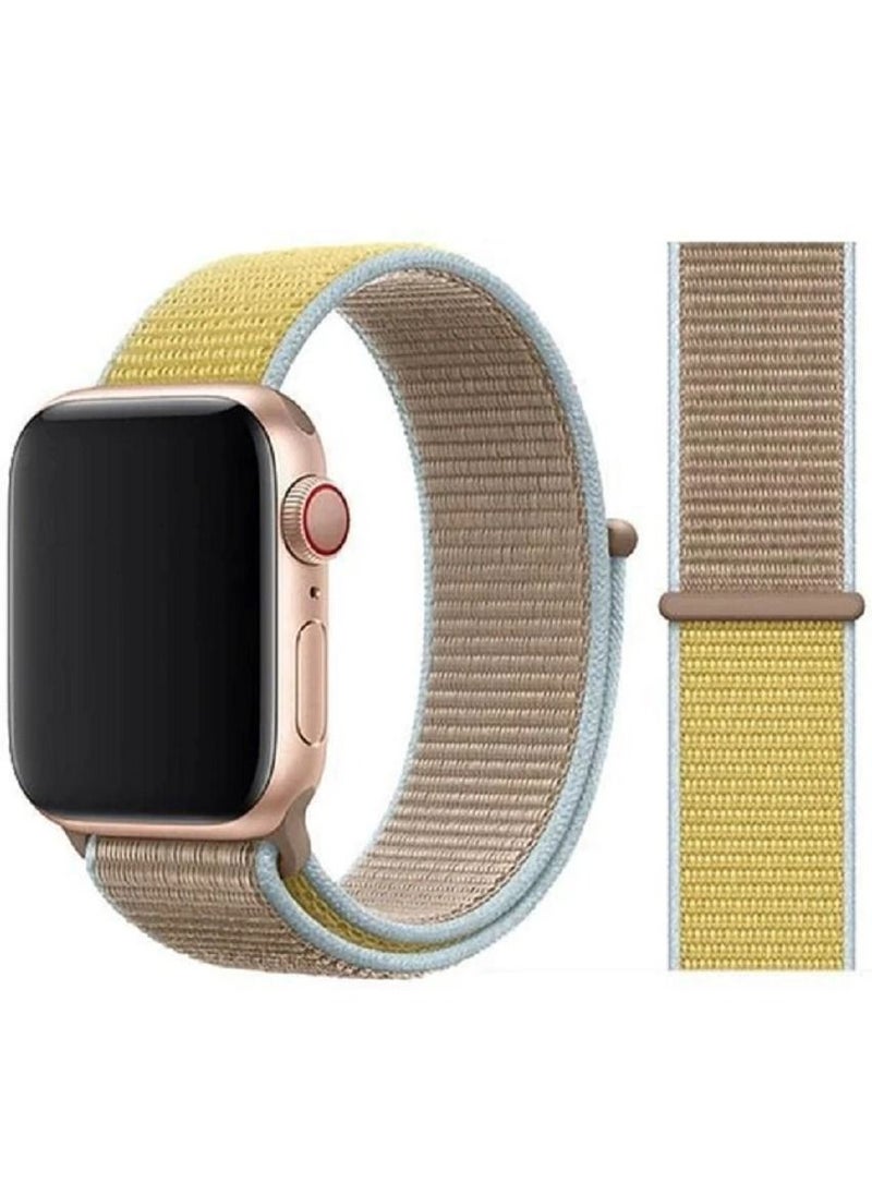 CATANES - Apple Watch 38mm 40mm 41mm Nylon Sport Loop Band Compatible with iWatch Series 7/SE/6/5/4/3/2/1 Camel - Image 1