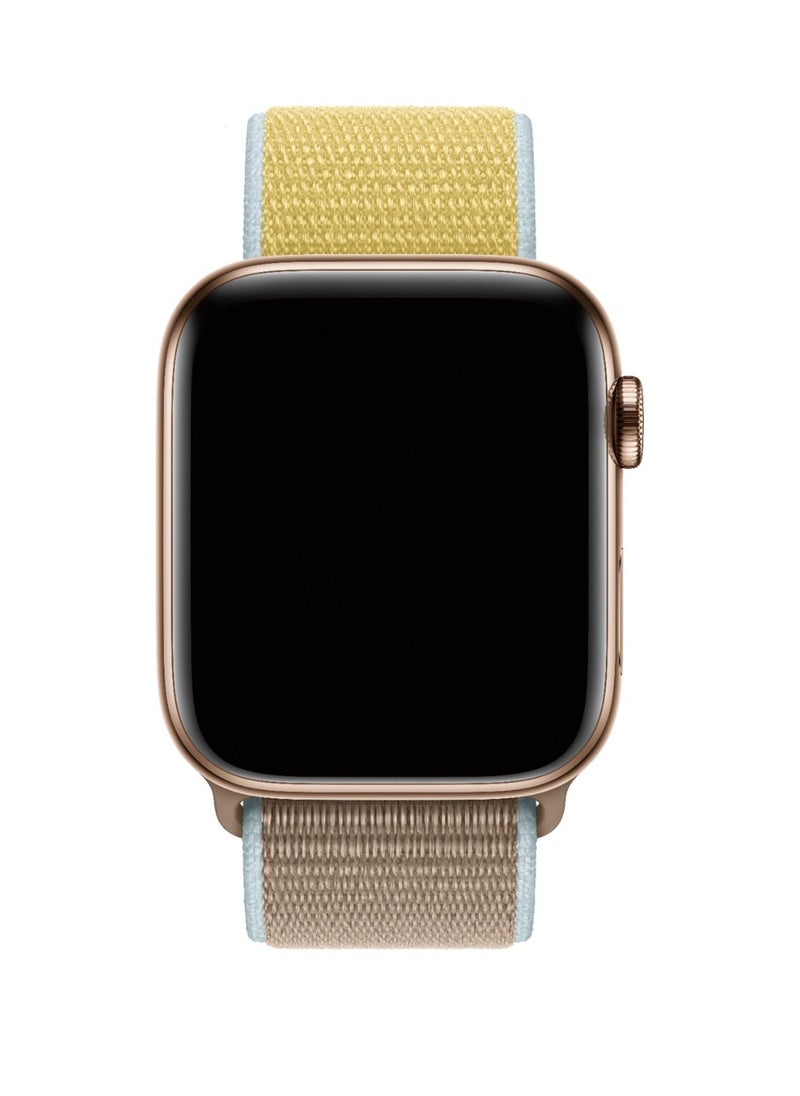 CATANES - Apple Watch 38mm 40mm 41mm Nylon Sport Loop Band Compatible with iWatch Series 7/SE/6/5/4/3/2/1 Camel - Image 1
