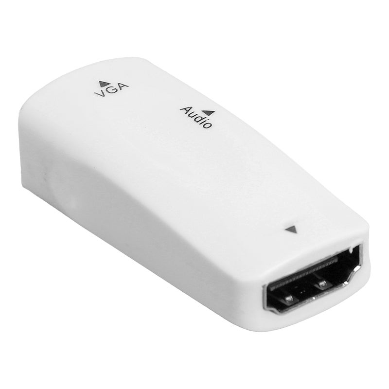 1080P HD Multimedia Interface Female to VGA Female Adapter Converter with Audio CableWhite - Image 4