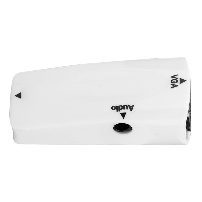 1080P HD Multimedia Interface Female to VGA Female Adapter Converter with Audio CableWhite - Image 3