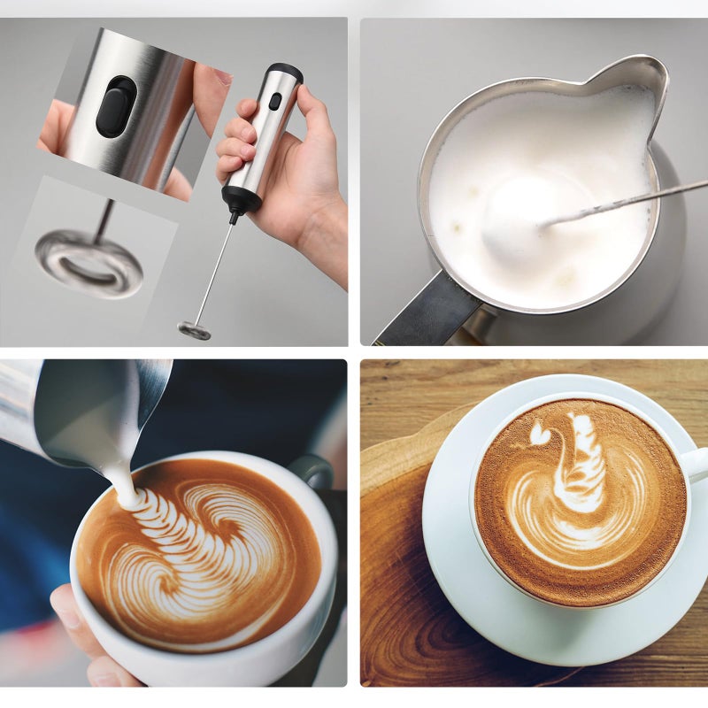 MAEXUS Milk Frother, Rechargeable frother wand, Milk Frother Handheld Foam Maker for Coffee, Cappuccino, Lattes, Matcha, Hot Chocolate, with Milk Frothing Pitcher(20 oz / 600 ml) - Image 4