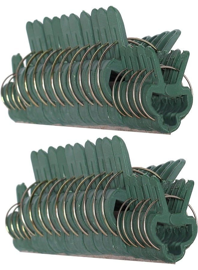 Generic RamPro Plant Clips, Tomato Clips For Plant Support 40 Pieces -Green Gentle Gardening Plant And Flower Lever Loop Gripper Clips, Tool For Supporting Or Straightening Plant Stems, Stalks, And Vines  - Image 4