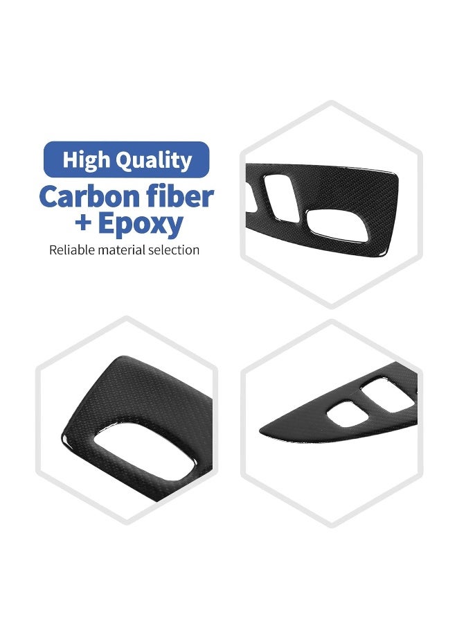 RT-TCZ RT-TCZ Seat Adjustment Button Switch Panel Trim Cover ABS Interior Accessories Trim Cover for Chevrolet Silverado 2014-2018 for GMC Sierra 2014-2018 Soft Carbon Fiber  - Image 3