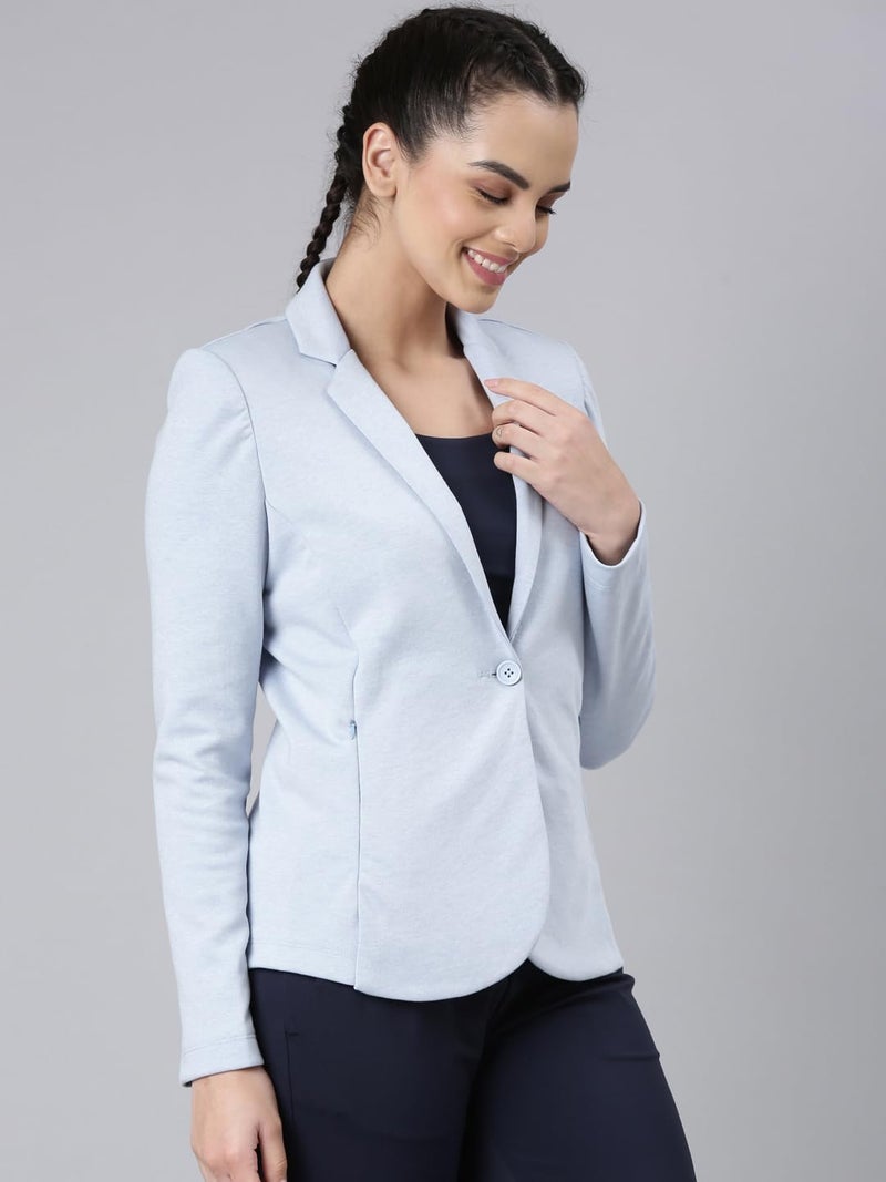 Enamor Dry Fit Stretch Cotton Single-Breasted Sporty Blazer for Women - Image 5