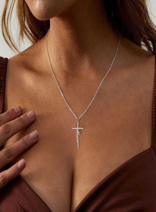 RAYSTAR Faith Cross Necklace for Women Religious Christian Jewelry Gifts for Women Girls Mom Wife Grandma,Unique Birthday Gifts for Women, Stainless Steel, No Gemstone - Image 2