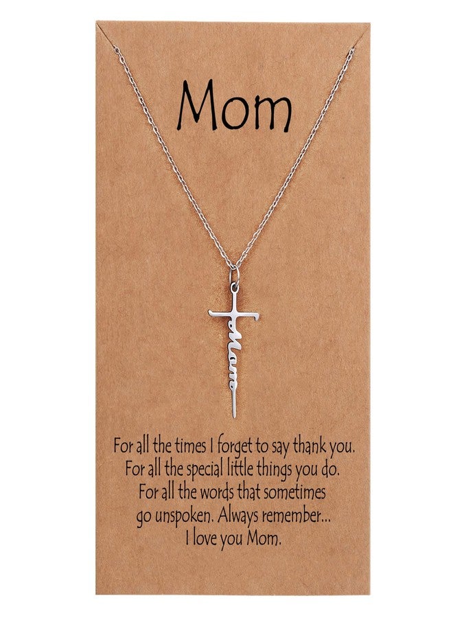 RAYSTAR Faith Cross Necklace for Women Religious Christian Jewelry Gifts for Women Girls Mom Wife Grandma,Unique Birthday Gifts for Women, Stainless Steel, No Gemstone - Image 1