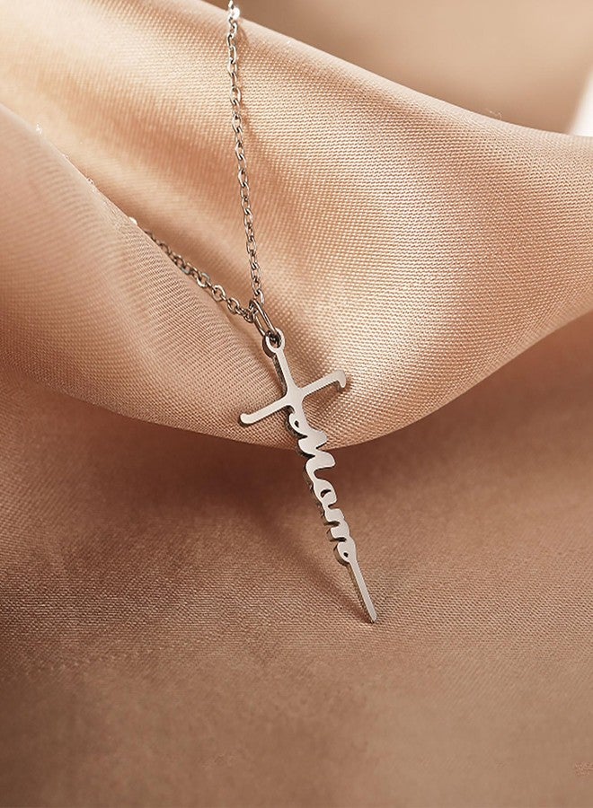 RAYSTAR Faith Cross Necklace for Women Religious Christian Jewelry Gifts for Women Girls Mom Wife Grandma,Unique Birthday Gifts for Women, Stainless Steel, No Gemstone - Image 4