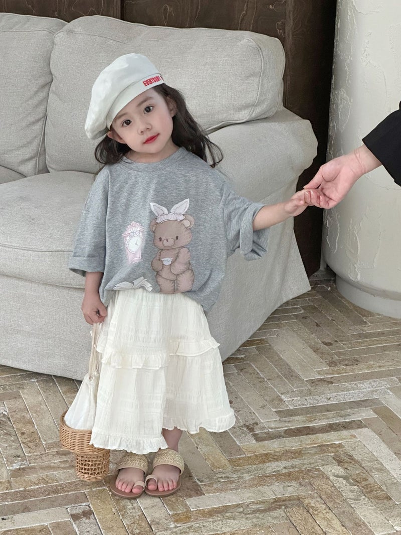 【Limited Time 50% Off】Girls' Stylish Short-Sleeve T-Shirt Children'S Casual Cartoon Print Undershirt - Image 3