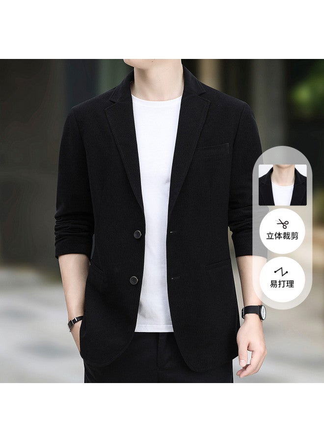 Fapai Autumn Business Casual Versatile Korean Style Solid Color Slim Fit Suit Jacket Men's Suit - Image 2