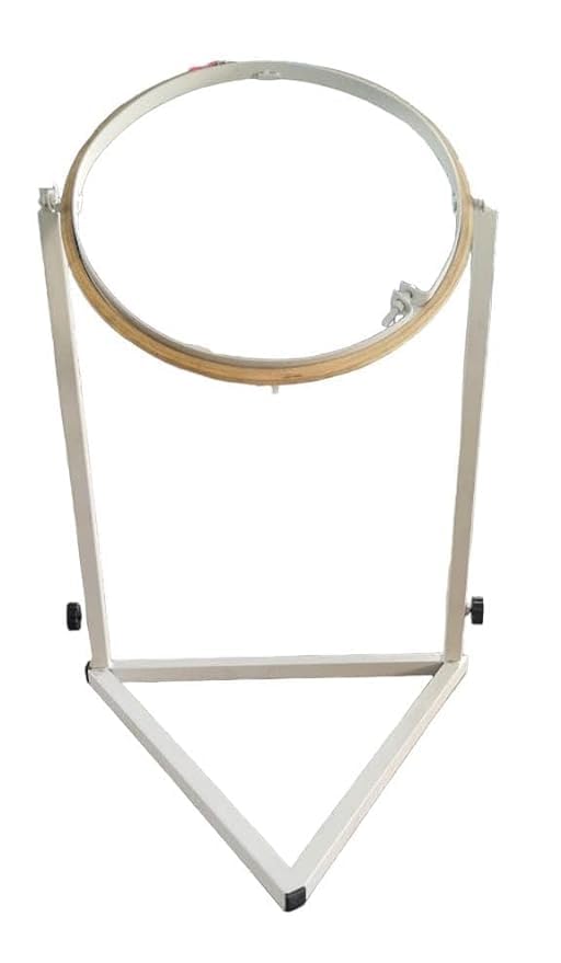 Heera Traders Adjustable Aari Work 18 Inches Size, Aari Embroidery Frame Stand, Embroidery Stand, Maggam Work Stand & Wooden Hoop  - Image 1