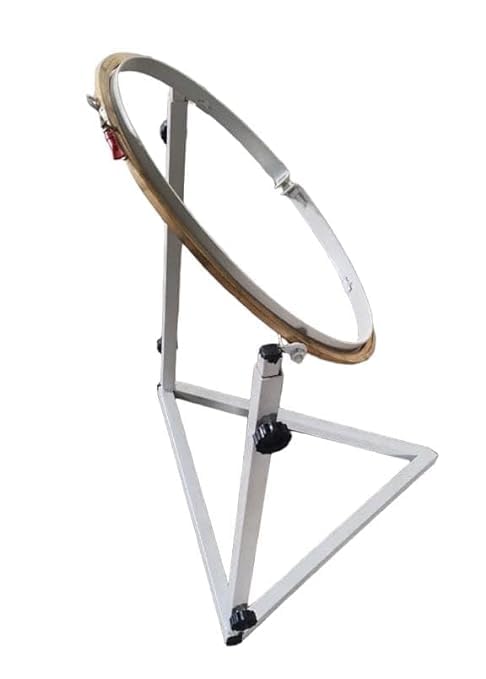 Heera Traders Adjustable Aari Work 18 Inches Size, Aari Embroidery Frame Stand, Embroidery Stand, Maggam Work Stand & Wooden Hoop  - Image 2