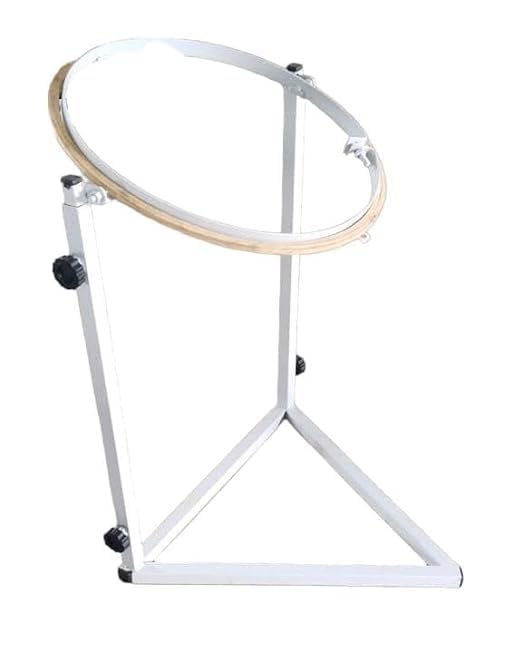 Heera Traders Adjustable Aari Work 18 Inches Size, Aari Embroidery Frame Stand, Embroidery Stand, Maggam Work Stand & Wooden Hoop  - Image 3