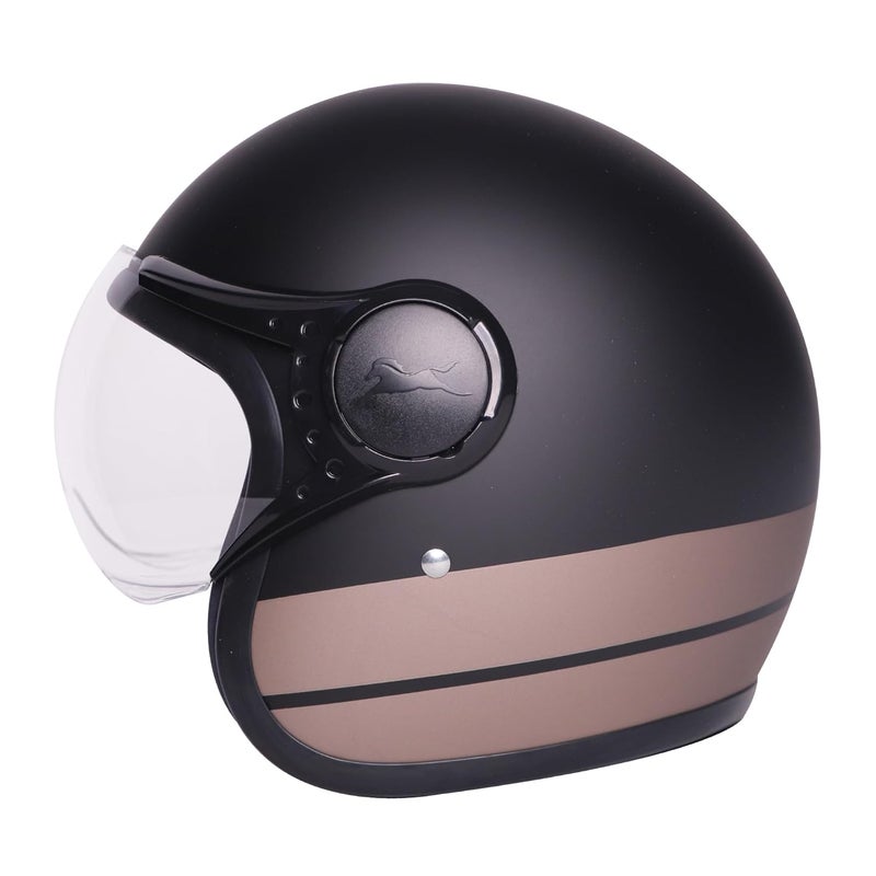 TVS Helmet Half Face Galactic Black & Copper Matte - XL - Image 2