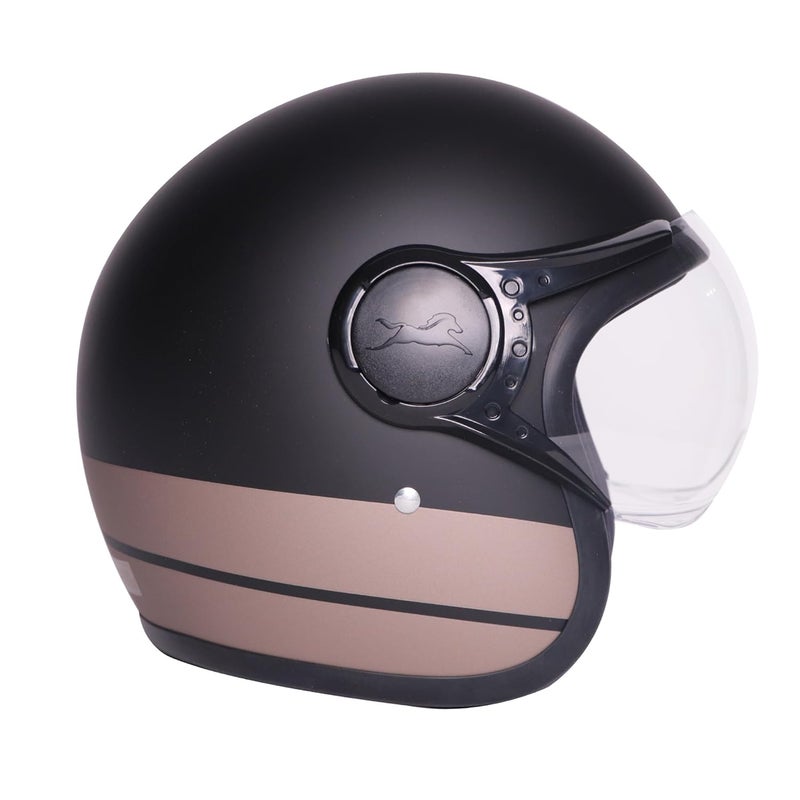 TVS Helmet Half Face Galactic Black & Copper Matte - XL - Image 3