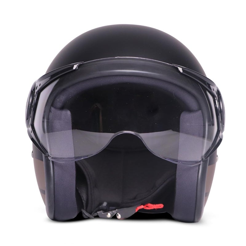 TVS Helmet Half Face Galactic Black & Copper Matte - XL - Image 1