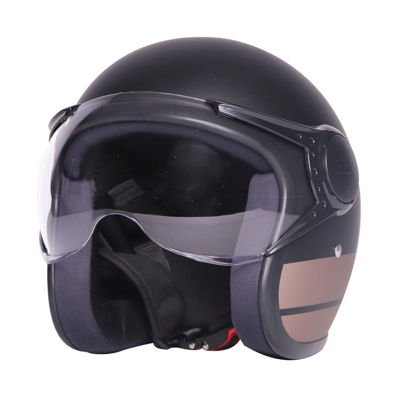 TVS Helmet Half Face Galactic Black & Copper Matte - XL - Image 4