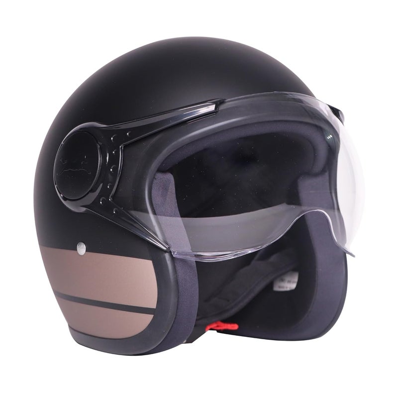 TVS Helmet Half Face Galactic Black & Copper Matte - XL - Image 5