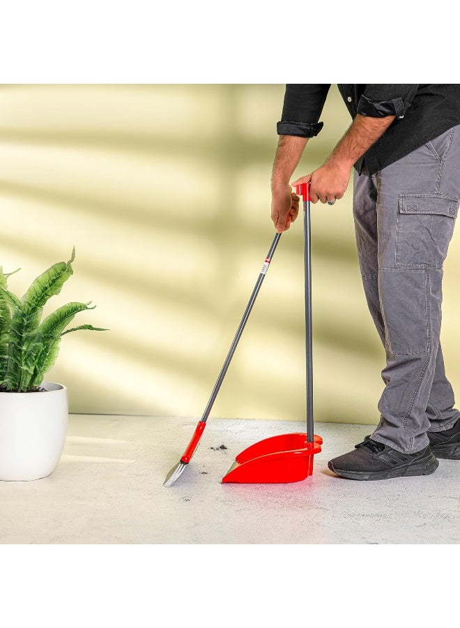 Delcasa Dustpan with Brush DC3283, Red - Image 3