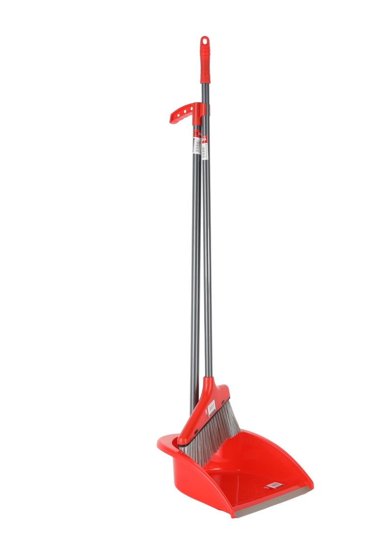 Delcasa Dustpan with Brush DC3283, Red - Image 1
