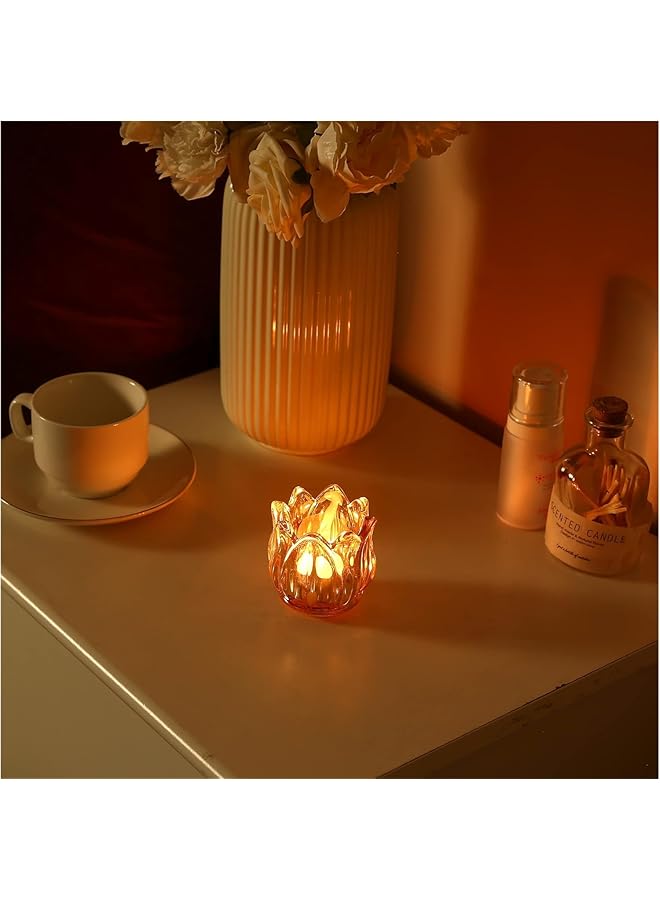 erorex 12Pcs Votive Candle Holders Thick Glass Tea Light Candle Holder Bulk Tealight Candle Jars For Wedding Table Decor Party Supplies Bridal Shower Decorations Centerpieces For Tables - Image 4