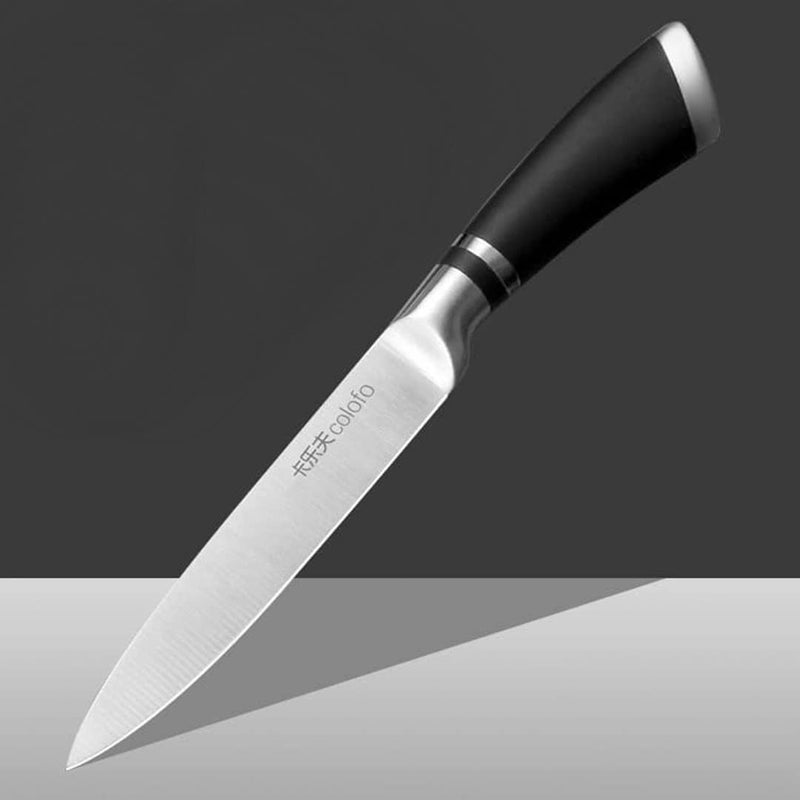 HEXONIQ 9 High Carbon Stainless Steel Paring Knife Ultra Sharp Cooking Knife with Ergonomic NonSlip Handle Rustproof Durable Blade Sharp Paring Knife SilverBlack Pack of 1 - Image 2