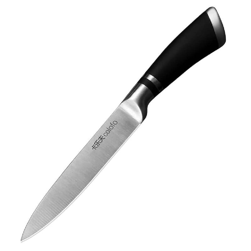 HEXONIQ 9 High Carbon Stainless Steel Paring Knife Ultra Sharp Cooking Knife with Ergonomic NonSlip Handle Rustproof Durable Blade Sharp Paring Knife SilverBlack Pack of 1 - Image 1
