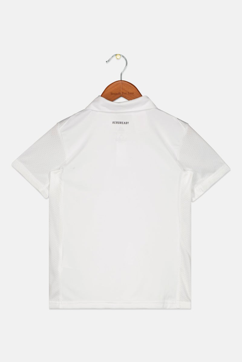 Adidas Kids Girl Sportswear Fit Club Tennis Polo Shirt, White - Image 2