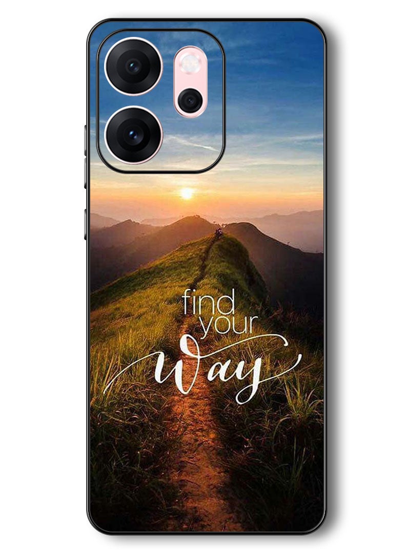 Theodor Case Compatible with Oppo Reno 14 F 6.57 Inch Protection Shockproof Bumper Cover Find Your Way - Image 1