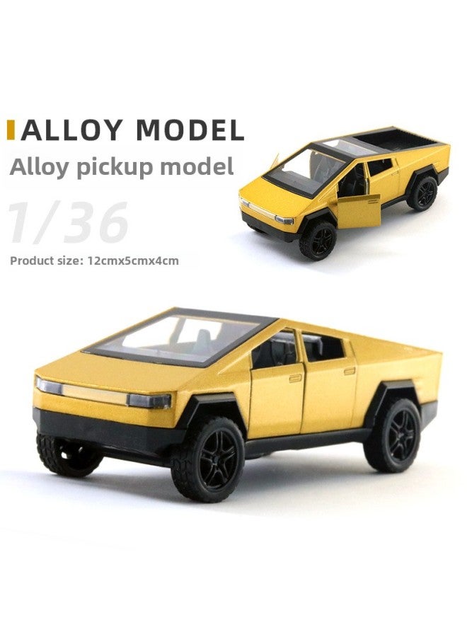 Bulk Packaged Large G Alloy Off-road Small Car Model Realistic Children's Toy Car Boys Dashboard Decoration-Color:[bag] Special Pickup Yellow  - Image 1