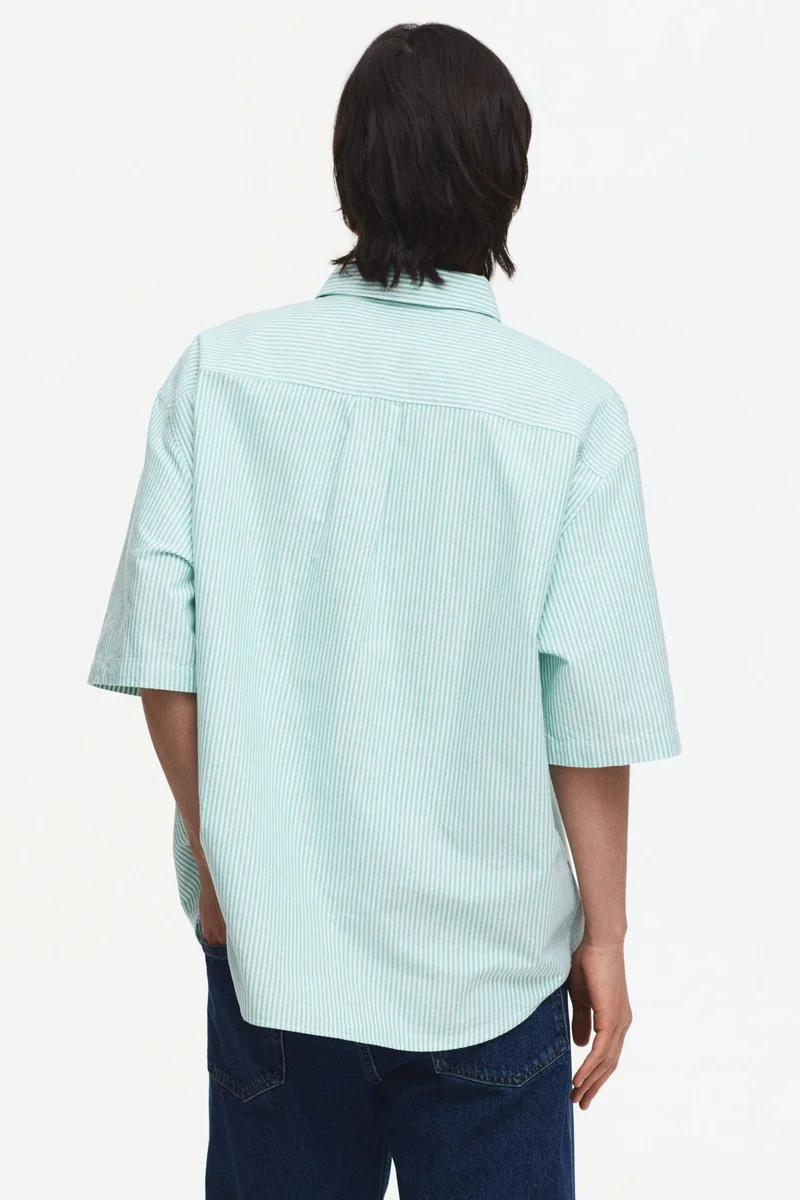 H&M  Relaxed Fit Short-sleeved Oxford shirt for Men | Best Price UAE