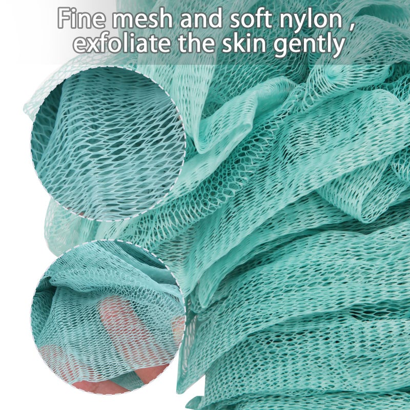 Evmliy 2Pack Back Scrubber for Shower, Loofah Sponge Brush Exfoliating Body, Long Handle Scrub Brush for Shower with Loofah on a Stick for Back Use, Bathing Accessories Body Brushes (2Pack) - Image 3