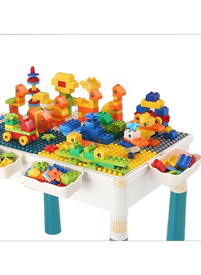 dreamons link - Dreamons Link Kids Activity Table Set With One Chairs and Building Block  with 4 Storage Boxes and 506 pcs Blocks for Toddlers Activity(61cm table) - Image 1