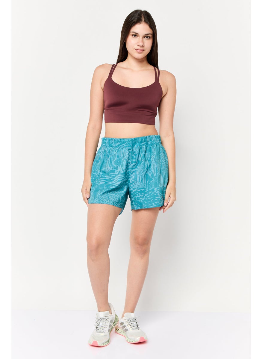 Adidas Women Sportswear Fit 4 Inseam Training Shorts, Multicolor  - Image 2