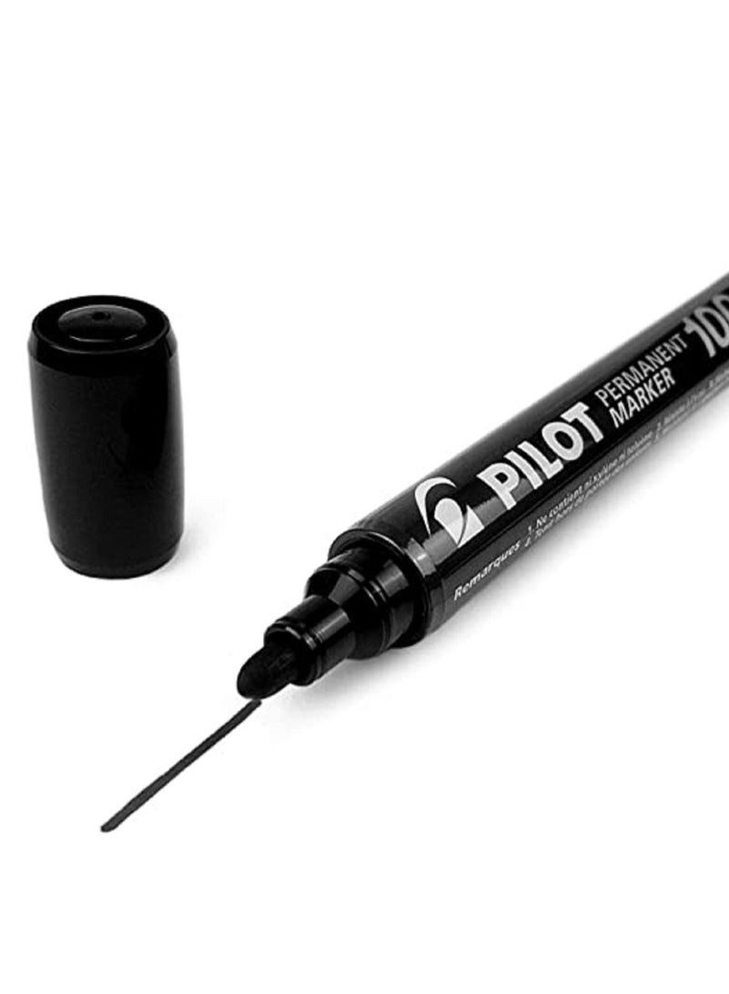 PILOT ماركر دائم أسود برأس مدبب 12 قطعة من بايلوت SCA-100 - Image 3