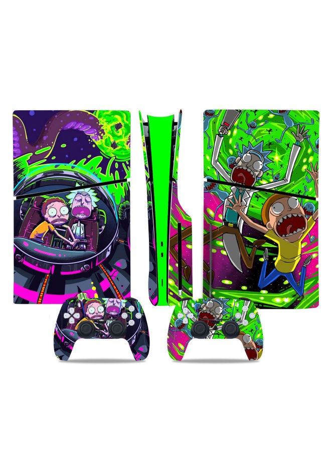 Ps5 Slim Console Skin Sticker Cartoon Protective Film Pain Relief Patch Digital Computer Game Protective Film-Color:TN-P5SDisc-0501 - Image 1
