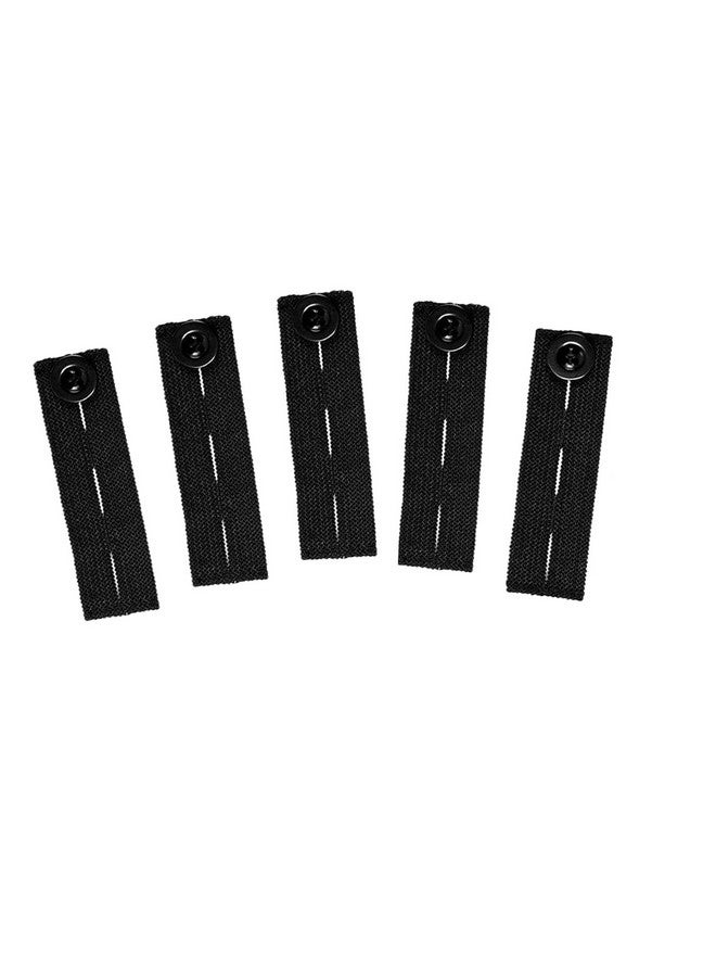 YOKIND 5Pcs Elastic Pants Waist Extender, Adjustable Pant Button Extenders (Black) - Image 1