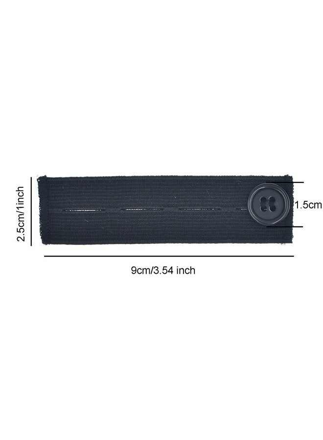 YOKIND 5Pcs Elastic Pants Waist Extender, Adjustable Pant Button Extenders (Black) - Image 2
