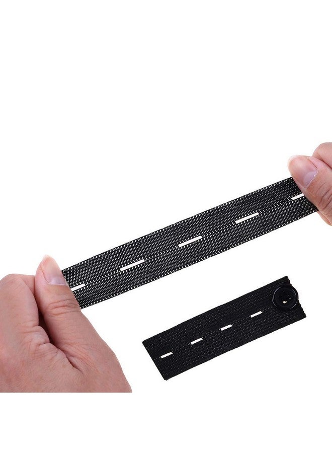 YOKIND 5Pcs Elastic Pants Waist Extender, Adjustable Pant Button Extenders (Black) - Image 3