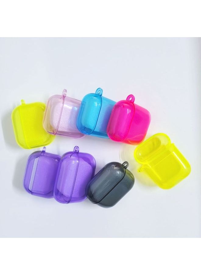 Generic - Applicable AirPods3 Headphone Case Soft TPU Apple AIPods Set 4 Fluorescent Transparent Color Bluetooth Earphone Case-Color:Light Blue-Applicable Models:AirPods Pro 2 - Image 1