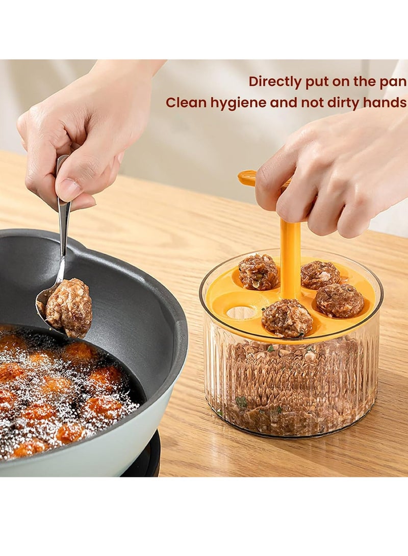 Oasisgalore 5-Ball Translucent Meatball Maker Tool with Round Storage Containers  - Image 3